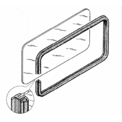 Уплотнитель заднего стекла кабины на Газель
