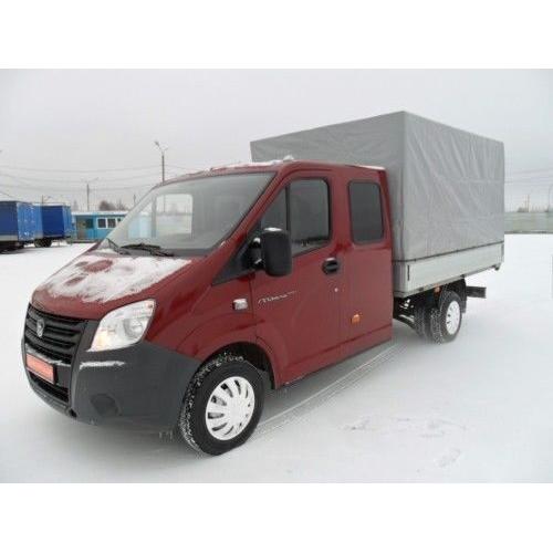 Тент на Газель Некст (алюм. борт) 3,17*2,16*1,8м (2-х слойный, усиленный, плотность 600гр/м2, 6 люверсов) серый (МастерТент) (УЦЕНКА, ПОРЕЗ)