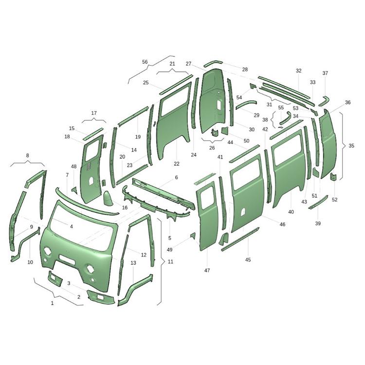 Стойка передней двери 452 УАЗ Буханка (левая) (КОНВЕЙЕР УАЗ)