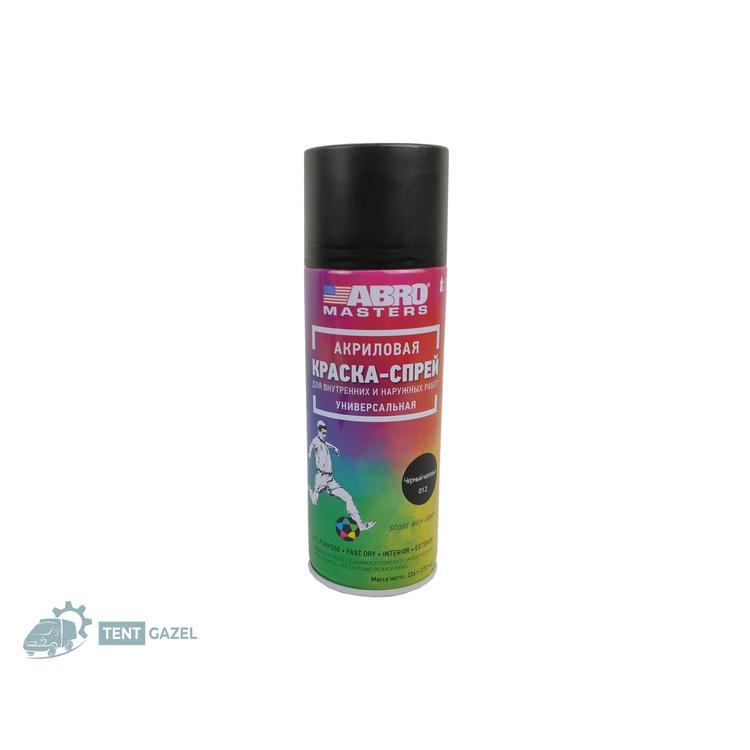 Краска черная матовая (спрей) 272мл. Abro