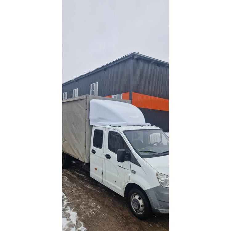 Спойлер на Газель Некст Фермер (2,2м.) Белый (крепеж, рамка, резинка) удлиненный на всю крышу