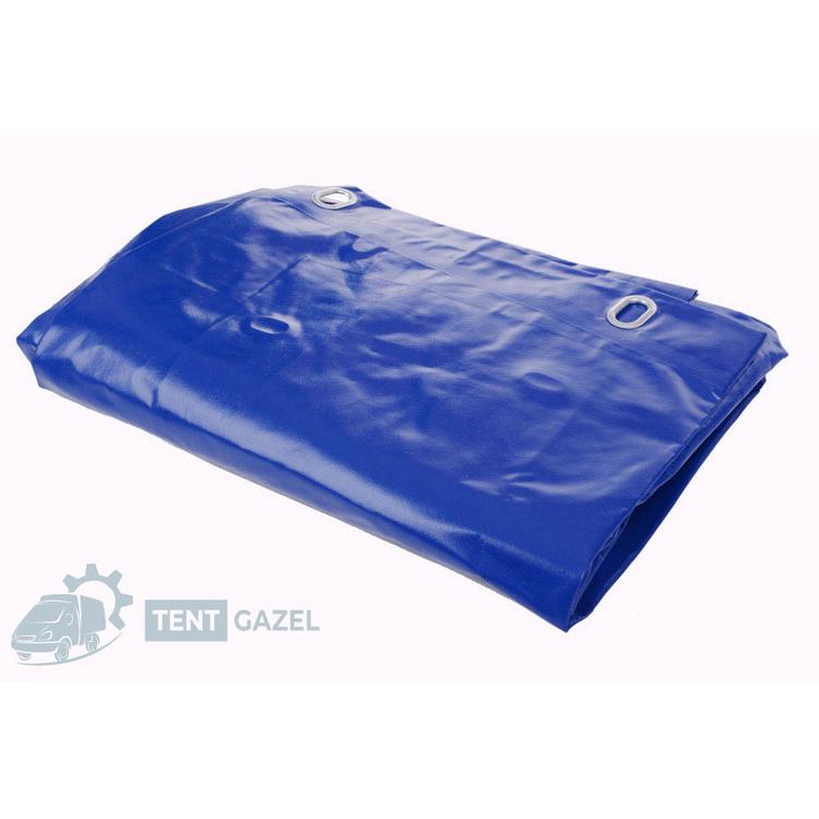 Тент на Газель 3,17м (домиком) завышенный (+30см, 2-х слойный, усиленный, 650гр/м2) 6 люверсов (МастерТент) синий