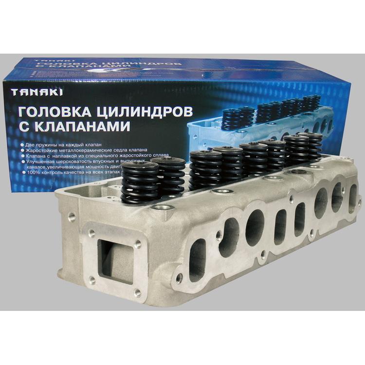 Головка блока (ГБЦ) ЗМЗ 402 с клапанами (АИ-92, газ. топливо) TANAKI
