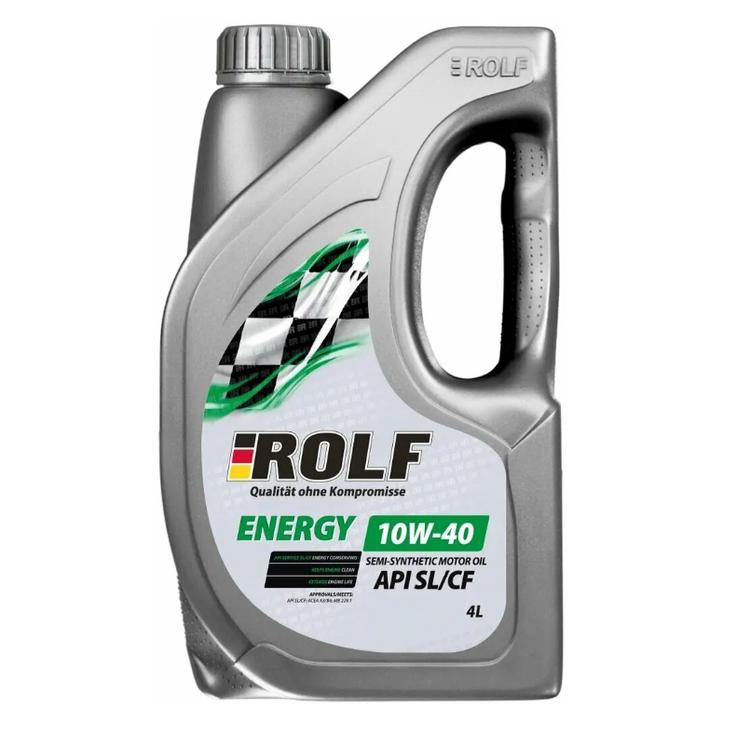 Масло моторное ROLF Energy 10W-40 (полусинтетика) API SL/CF 4л. пласт (для бензиновых и дизельных двигателей)*