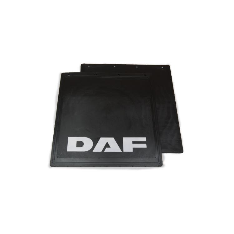 371 Брызговик 400*400 черный DAF белая надпись, компл 2 шт. КАРМИН-АВТО