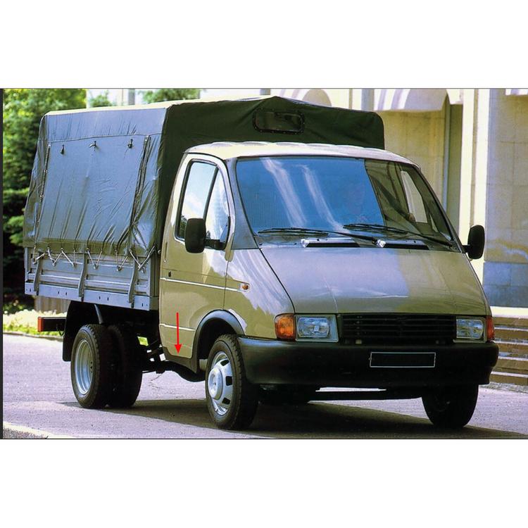 Накладка порога на Газель старого обр. (до 2003 г.в.) 3302 (3х местная кабина) пластик (цв. черный) левая*