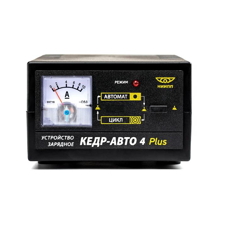Зарядное устройство для автомобиля «Кедр-Авто 4 Plus» (автомат/ручная регул, режим цикл, 4А, 85Вт, 12В, индикатор стрелка).  Кедр-Авто*