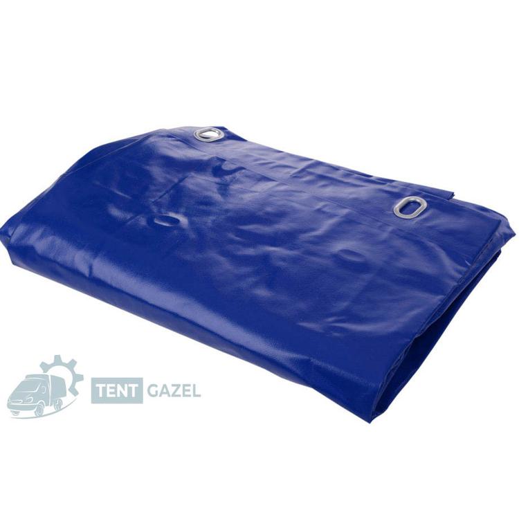 Тент на Газель 2,42м (домиком, 2-х слойный, усиленный, 550гр/м2) 5 люверсов синий (ТентПром)