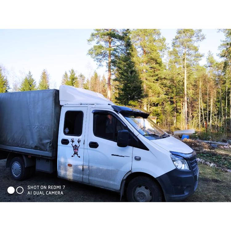 Козырек солнцезащитный на Газель Некст/Газон Некст черный (Автодизайн)