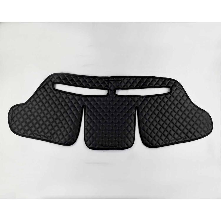 Накидка на панель Газель (панель 2003-2010г.в.) экокожа, "Эконом" черная с черной строчкой "ромб"*