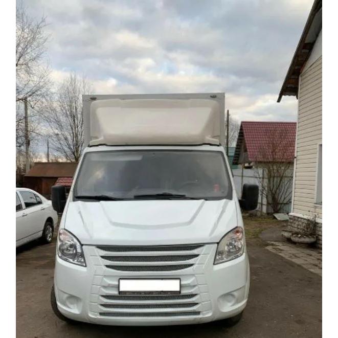 Бампер на Газель Некст белый (под ПТФ)