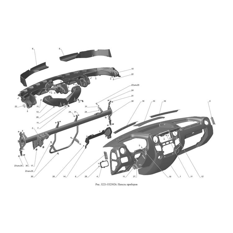 Дефлектор обдува (дефростер) ветрового стекла на Газель Некст, левый (АВТОКОМПОНЕНТ ТД)