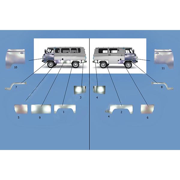 Кожух заднего колеса 452 (3962) Буханка (левый) усиленный