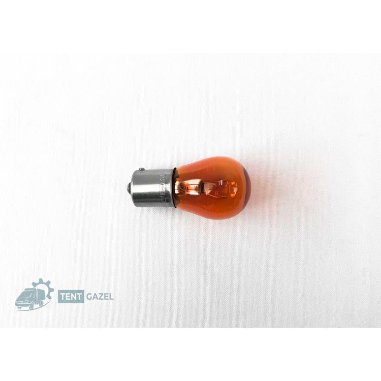 Лампа PY21W (12V-21W) на Газель Бизнес, Некст передней фары (поворотник) смещенный цоколь BAU15S (MEGAPOWER)