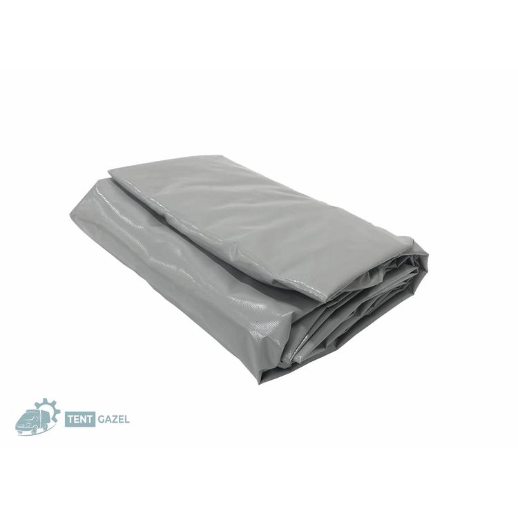 Тент на Газель Некст 3,17*2,16*1,8м (2-х слойный, усиленный, плотность 600гр/м2, 6 люверсов) серый (МастерТент) фото 6