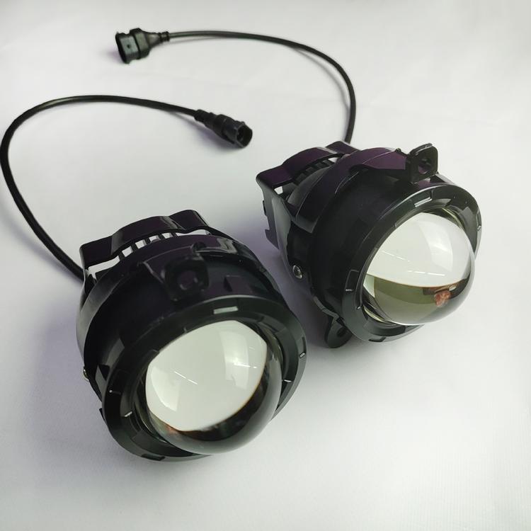 Противотуманные фары (ПТФ) на Газель 70W усиленной мощности, с линзой "Лазер" (1 режим белый)  комплект